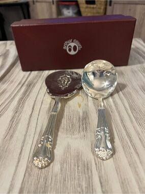 Arthur Court Fleur-de-Lis Meat Serving Spoon Ladle Set w/ Original Box